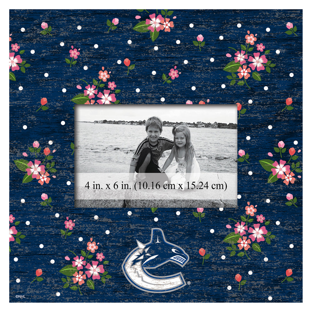 Wholesale NHL / H0965-Floral 10x10 Frame / H0965-Vancouver Canucks