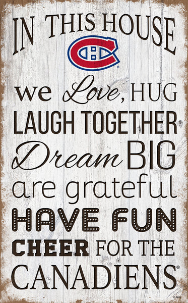 Wholesale NHL / H0976-In This House 11x19 / H0976-Montreal Canadians