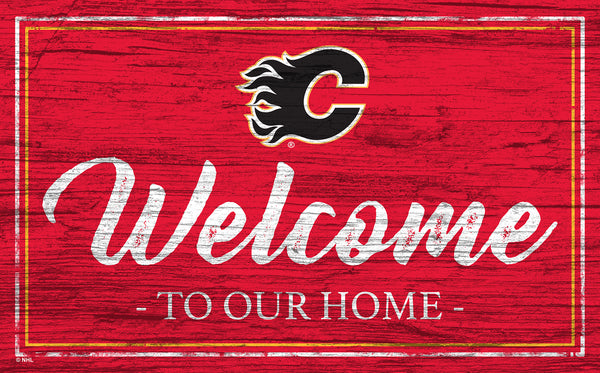 Wholesale NHL / H0977-Welcome Team Color 11x19 / H0977-Calgary Flames