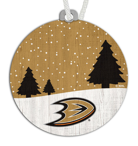 Wholesale NHL / H0978-Snow Scene Ornament / H0978-Anaheim Ducks