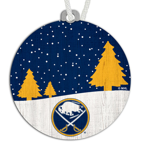 Wholesale NHL / H0978-Snow Scene Ornament / H0978-Buffalo Sabres