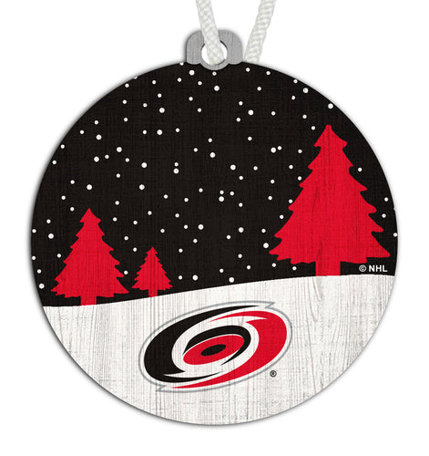 Wholesale NHL / H0978-Snow Scene Ornament / H0978-Carolina Hurricanes