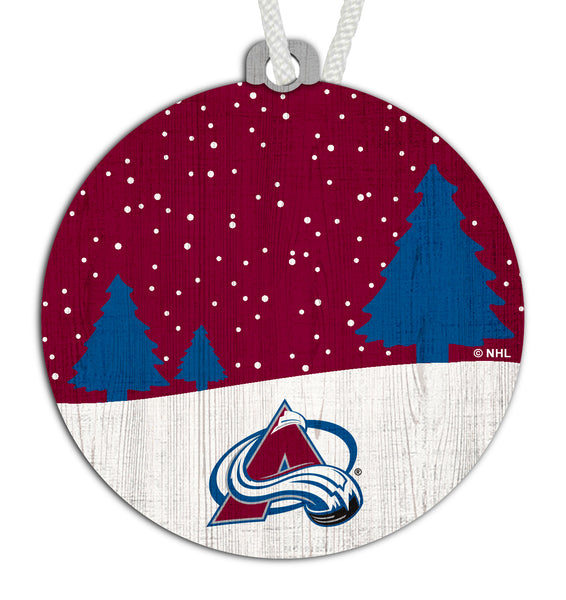 Wholesale NHL / H0978-Snow Scene Ornament / H0978-Colorado Avalanche