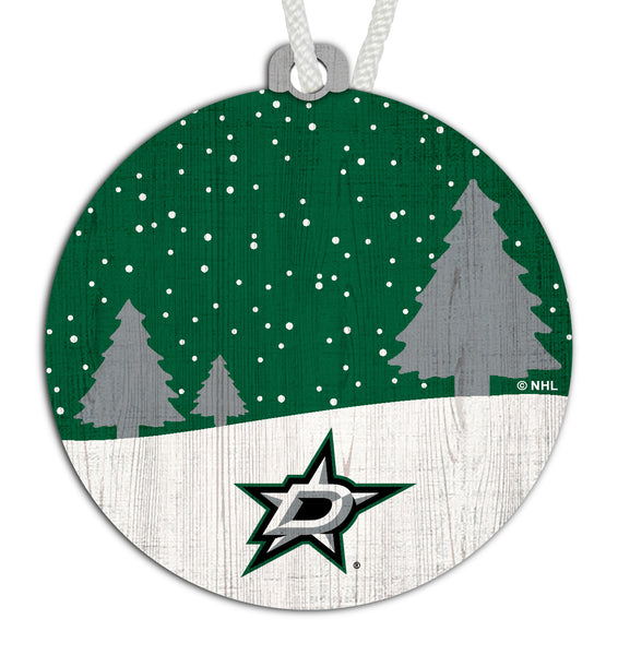 Wholesale NHL / H0978-Snow Scene Ornament / H0978-Dallas Stars