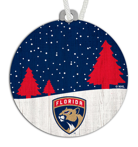 Wholesale NHL / H0978-Snow Scene Ornament / H0978-Flordia Panthers