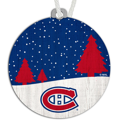 Wholesale NHL / H0978-Snow Scene Ornament / H0978-Montreal Canadians