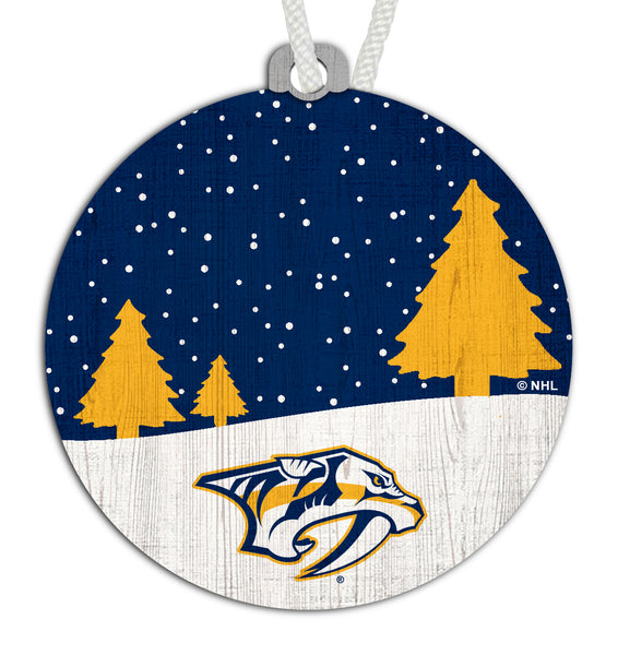 Wholesale NHL / H0978-Snow Scene Ornament / H0978-Nashville Predators