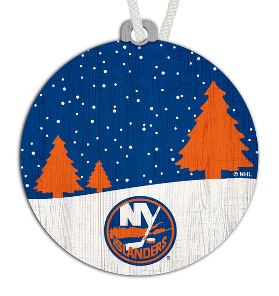 Wholesale NHL / H0978-Snow Scene Ornament / H0978-New York Islanders