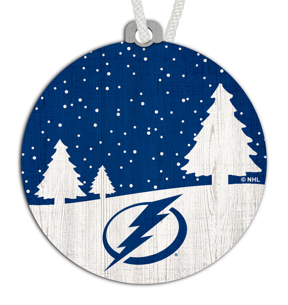 Wholesale NHL / H0978-Snow Scene Ornament / H0978-Tampa Bay Lightning