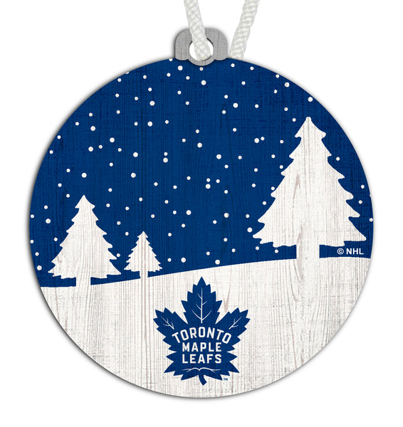 Wholesale NHL / H0978-Snow Scene Ornament / H0978-Toronto Maple Leafs