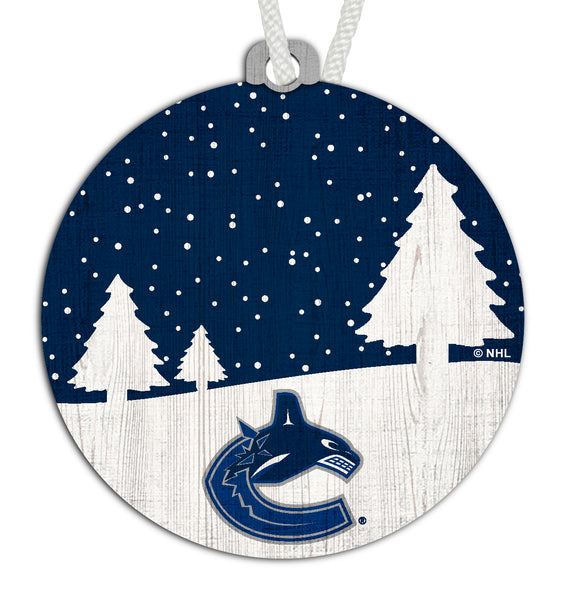 Wholesale NHL / H0978-Snow Scene Ornament / H0978-Vancouver Canucks