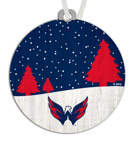 Wholesale NHL / H0978-Snow Scene Ornament / H0978-Washington Capitals