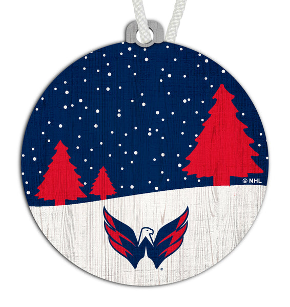 Wholesale NHL / H0978-Snow Scene Ornament / H0978-Washington Capitals