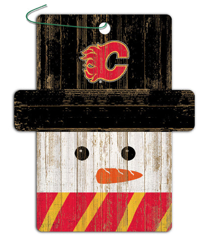 Wholesale NHL / H0980-Snowman Ornament 4.5in / H0980-Calgary Flames
