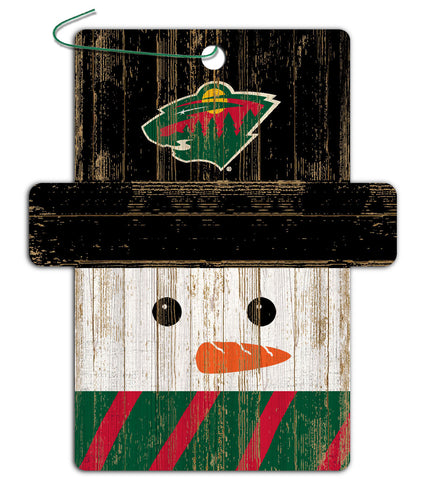Wholesale NHL / H0980-Snowman Ornament 4.5in / H0980-Minnesota Wild
