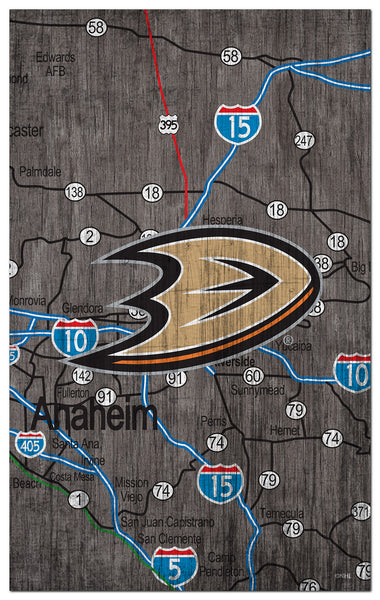 Wholesale NHL / H0985-City Map 11x19 / H0985-Anaheim Ducks