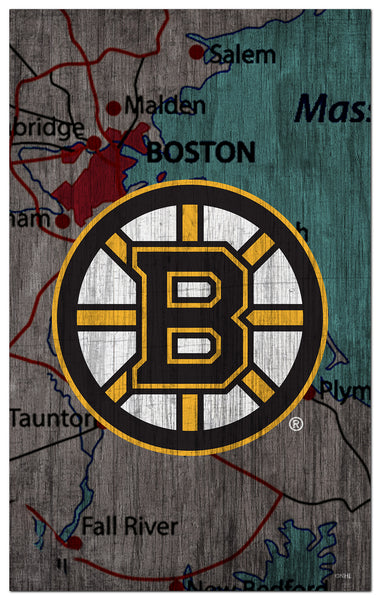 Wholesale NHL / H0985-City Map 11x19 / H0985-Boston Bruins