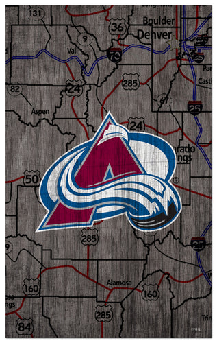 Wholesale NHL / H0985-City Map 11x19 / H0985-Colorado Avalanche