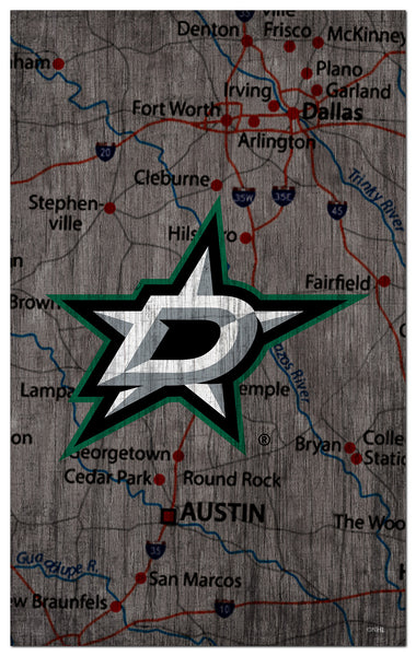 Wholesale NHL / H0985-City Map 11x19 / H0985-Dallas Stars