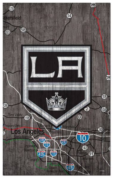 Wholesale NHL / H0985-City Map 11x19 / H0985-Los Angeles Kings