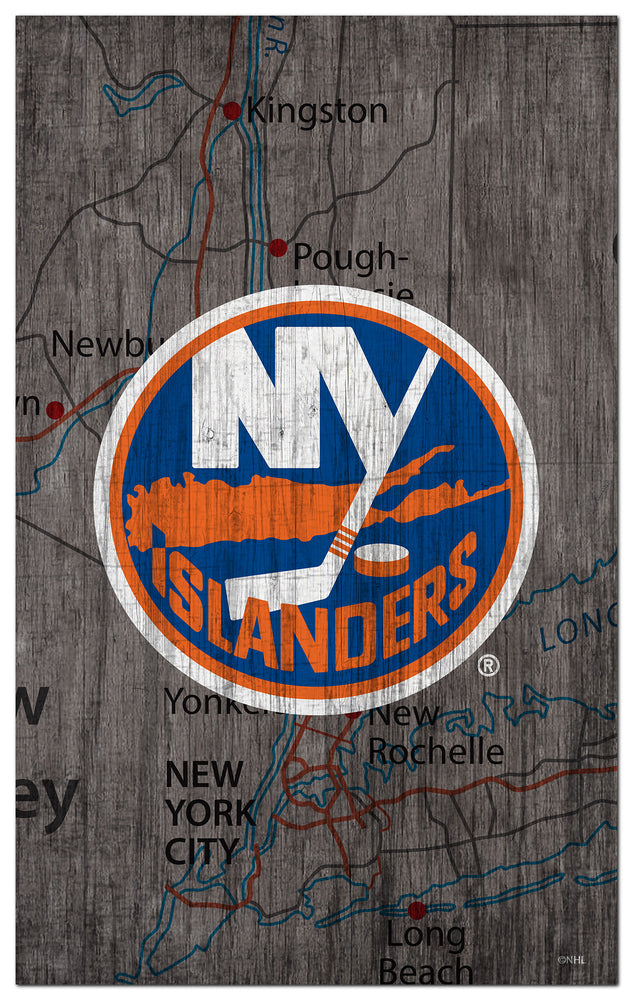 Wholesale NHL / H0985-City Map 11x19 / H0985-New York Islanders