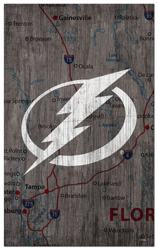 Wholesale NHL / H0985-City Map 11x19 / H0985-Tampa Bay Lightning