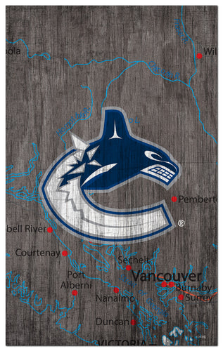 Wholesale NHL / H0985-City Map 11x19 / H0985-Vancover Canucks