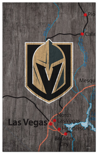 Wholesale NHL / H0985-City Map 11x19 / H0985-Vegas Golden Knights