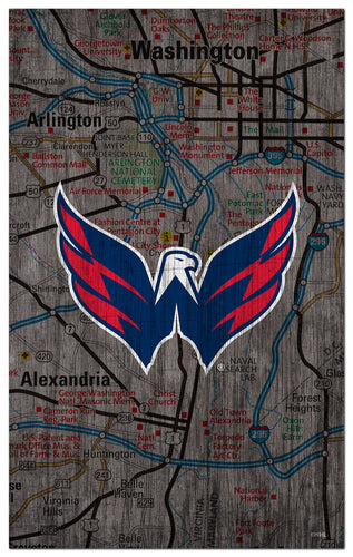 Wholesale NHL / H0985-City Map 11x19 / H0985-Washington Capitals