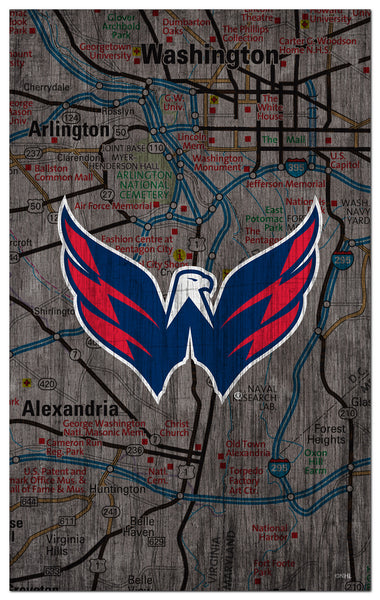 Wholesale NHL / H0985-City Map 11x19 / H0985-Washington Capitals