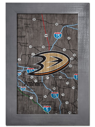 Wholesale NHL / H0985F-City Map 11x19 / H0985F-Anaheim Ducks