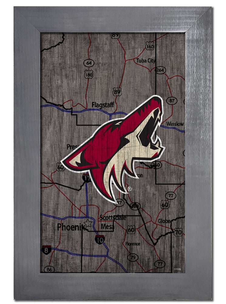 Wholesale NHL / H0985F-City Map 11x19 / H0985F-Arizona Coyotes