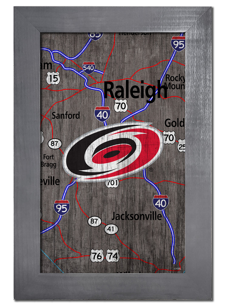 Wholesale NHL / H0985F-City Map 11x19 / H0985F-Carolina Hurricanes