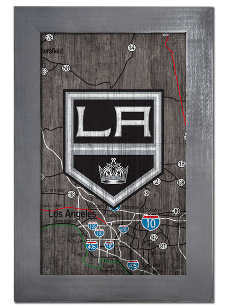 Wholesale NHL / H0985F-City Map 11x19 / H0985F-Los Angeles Kings