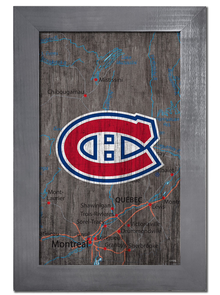 Wholesale NHL / H0985F-City Map 11x19 / H0985F-Montreal Canadiens