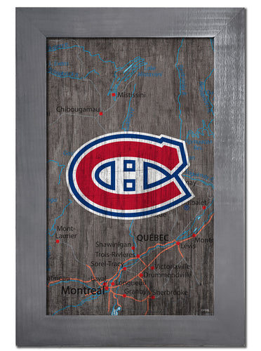 Wholesale NHL / H0985F-City Map 11x19 / H0985F-Montreal Canadiens