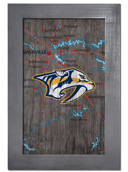 Wholesale NHL / H0985F-City Map 11x19 / H0985F-Nashville Predators