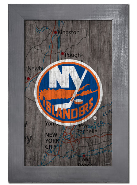 Wholesale NHL / H0985F-City Map 11x19 / H0985F-New York Islanders