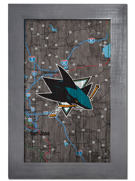 Wholesale NHL / H0985F-City Map 11x19 / H0985F-San Jose Sharks