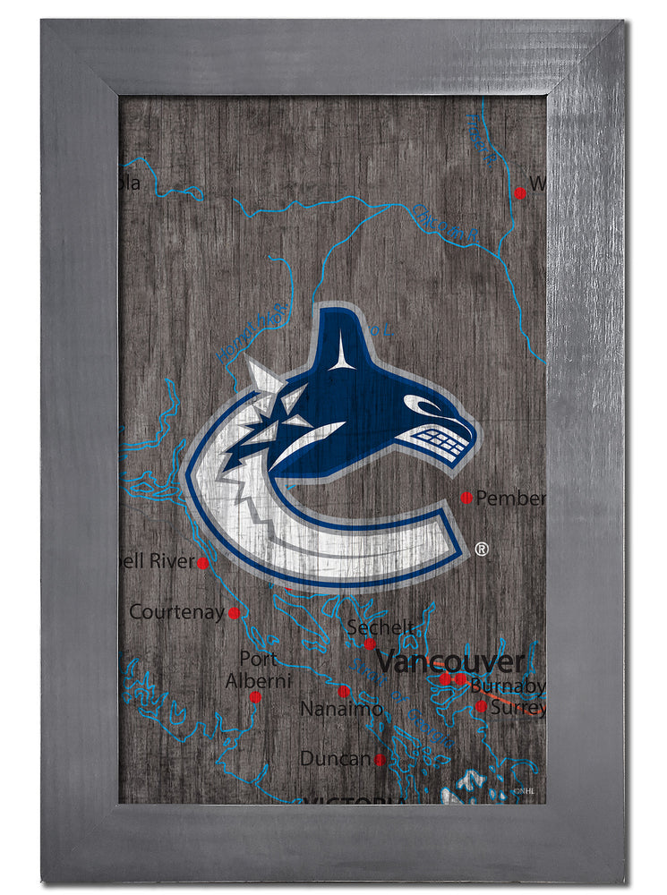 Wholesale NHL / H0985F-City Map 11x19 / H0985F-Vancouver Canucks