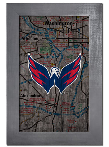 Wholesale NHL / H0985F-City Map 11x19 / H0985F-Washington Capitals