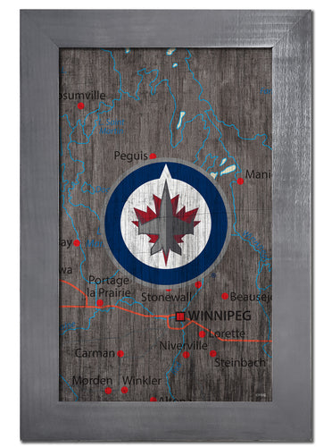 Wholesale NHL / H0985F-City Map 11x19 / H0985F-Winnipeg Jets