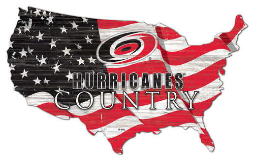 Wholesale NHL / H1001-USA Flag Cutout / H1001-Carolina Hurricanes