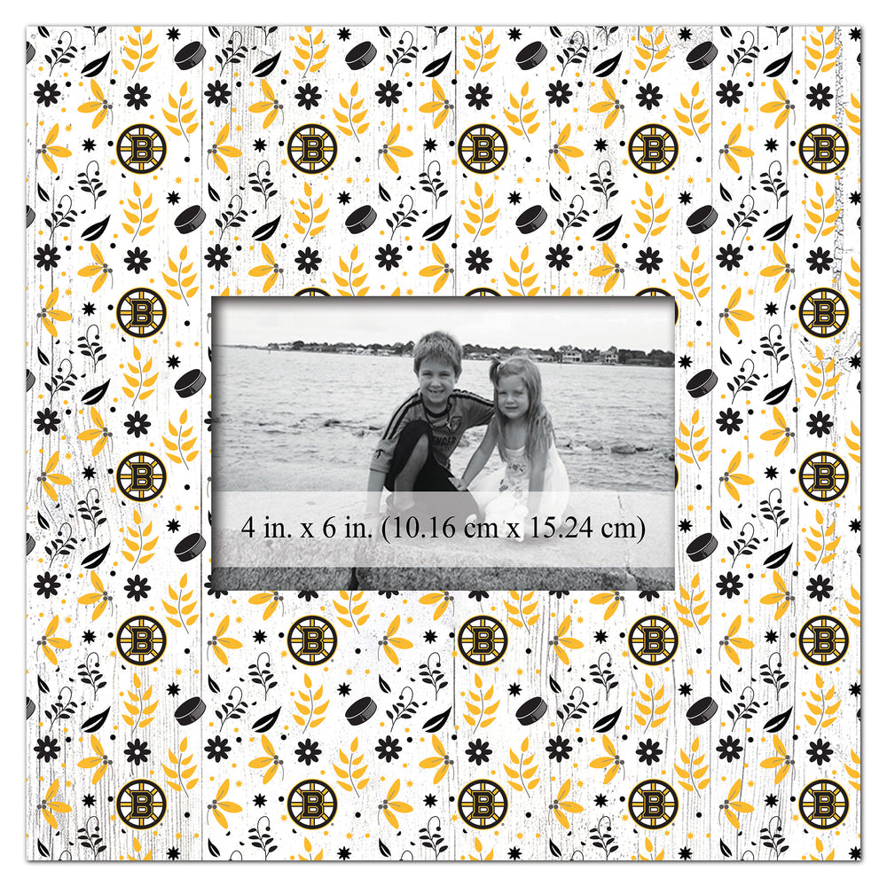 Wholesale NHL / H1004-Floral Pattern 10x10 Frame / H1004-Boston Bruins