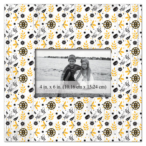 Wholesale NHL / H1004-Floral Pattern 10x10 Frame / H1004-Boston Bruins