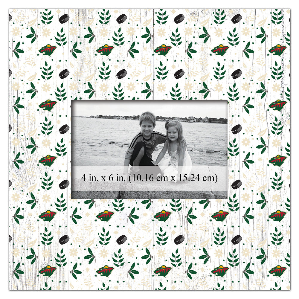 Wholesale NHL / H1004-Floral Pattern 10x10 Frame / H1004-Minnesota Wild