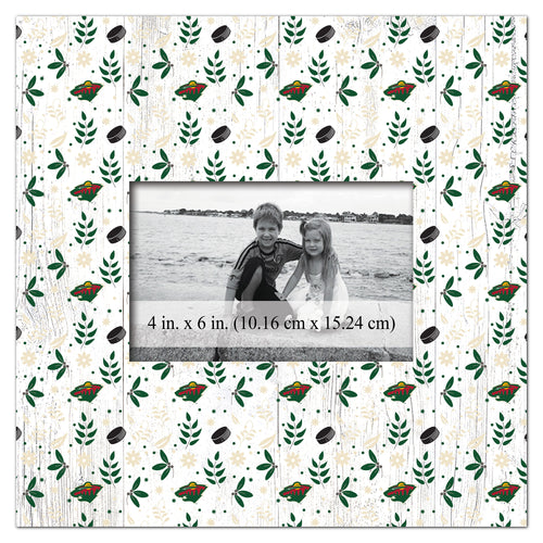 Wholesale NHL / H1004-Floral Pattern 10x10 Frame / H1004-Minnesota Wild