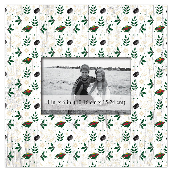Wholesale NHL / H1004-Floral Pattern 10x10 Frame / H1004-Minnesota Wild