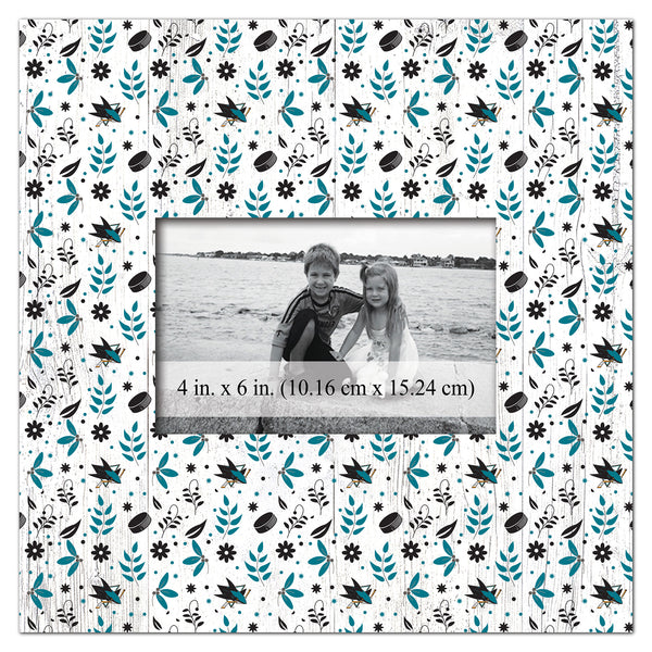 Wholesale NHL / H1004-Floral Pattern 10x10 Frame / H1004-San Jose Sharks