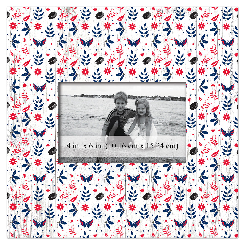 Wholesale NHL / H1004-Floral Pattern 10x10 Frame / H1004-Washington Capitals